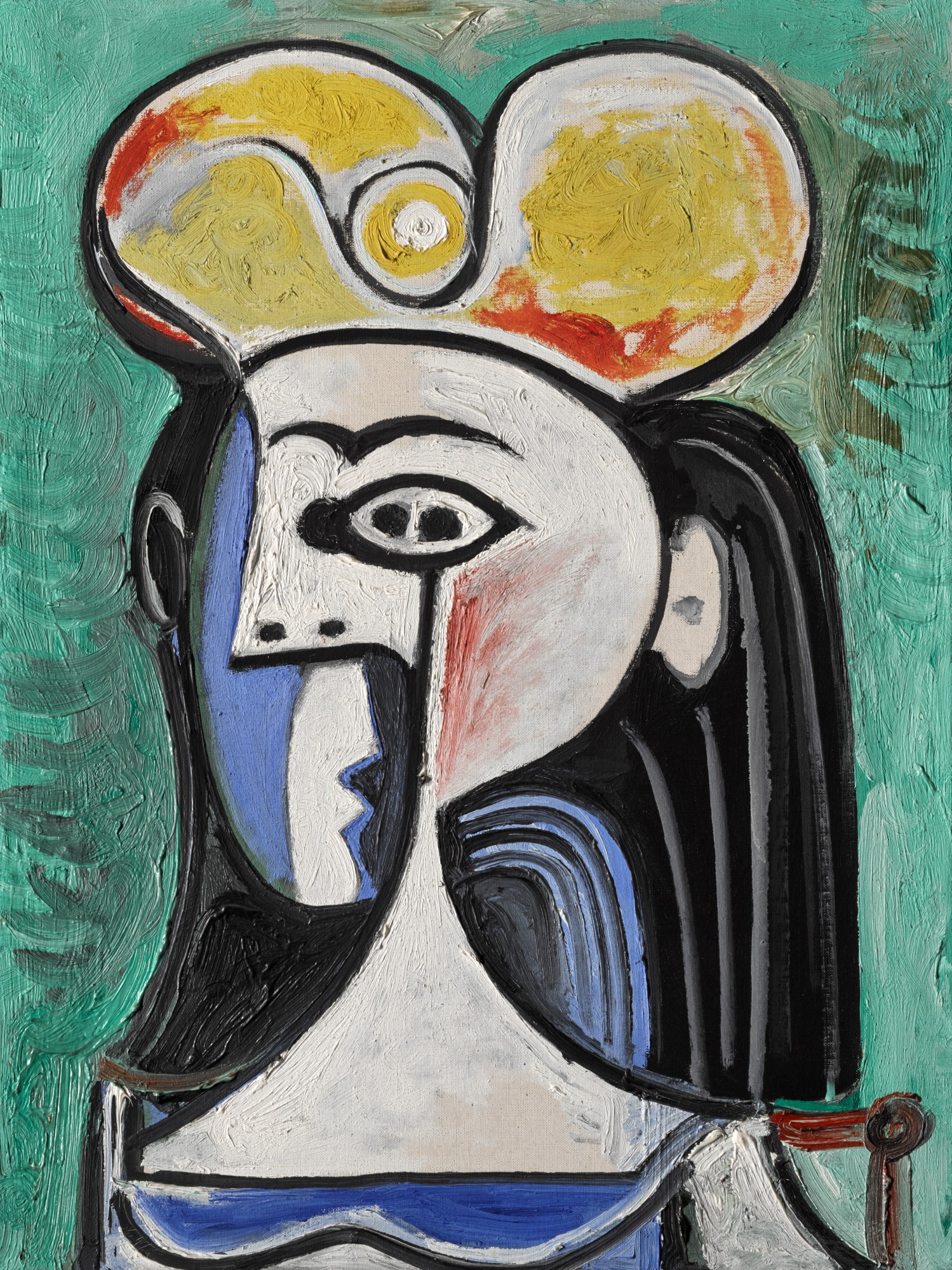 Buste de femme assise