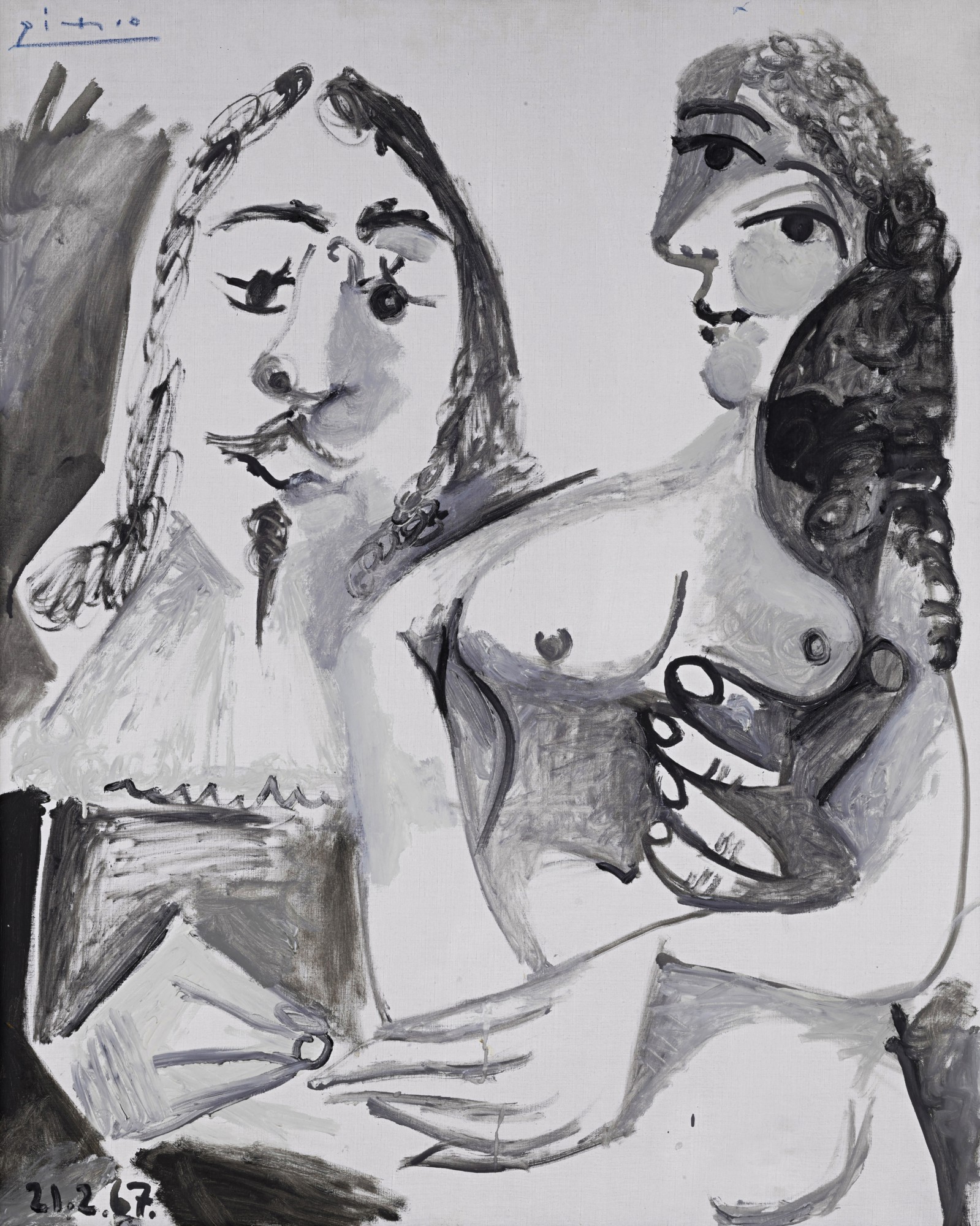 Homme et femme nue
