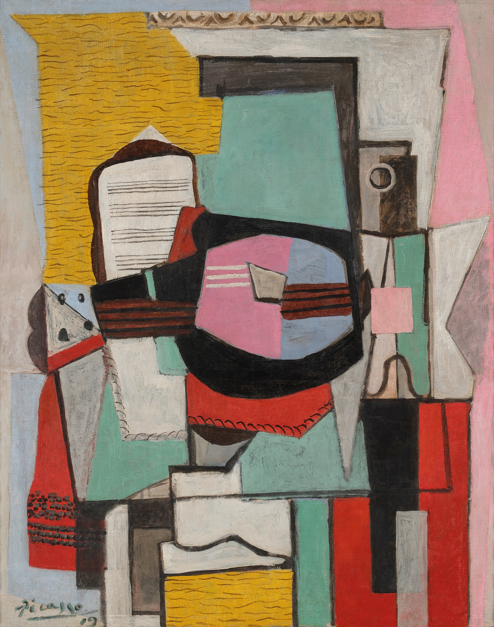 Guitare sur une table